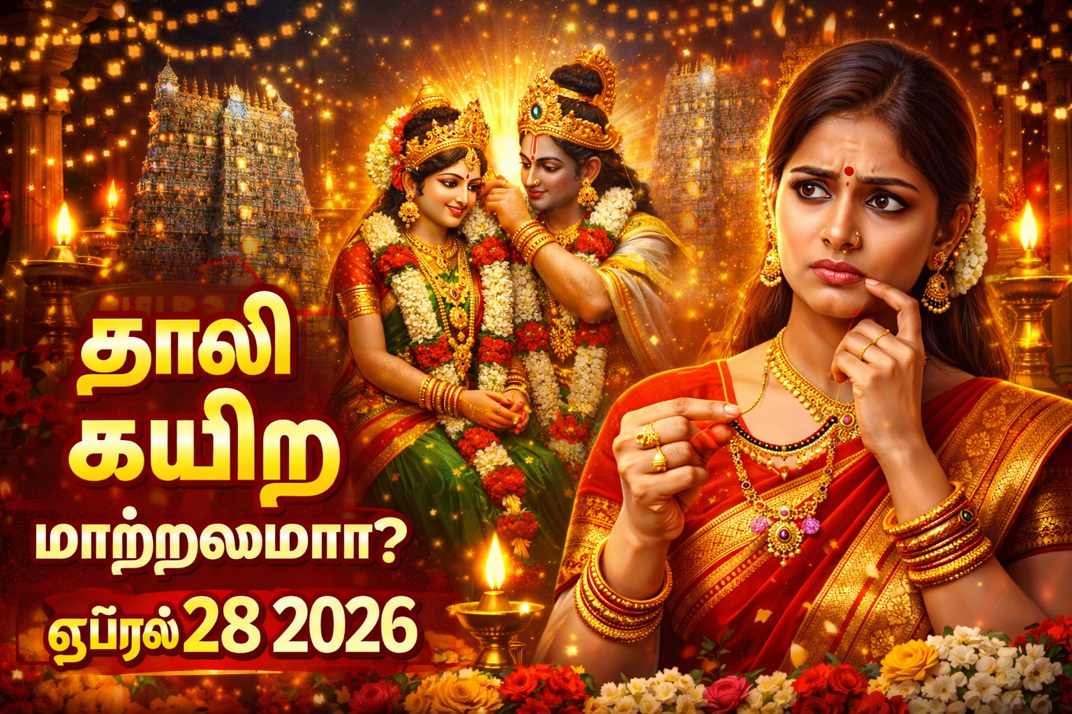 மதுரை மீனாட்சி திருக்கல்யாணம் 2026 அன்று தாலி கயிறு மாற்றலாமா? Thali kairu Change 2026